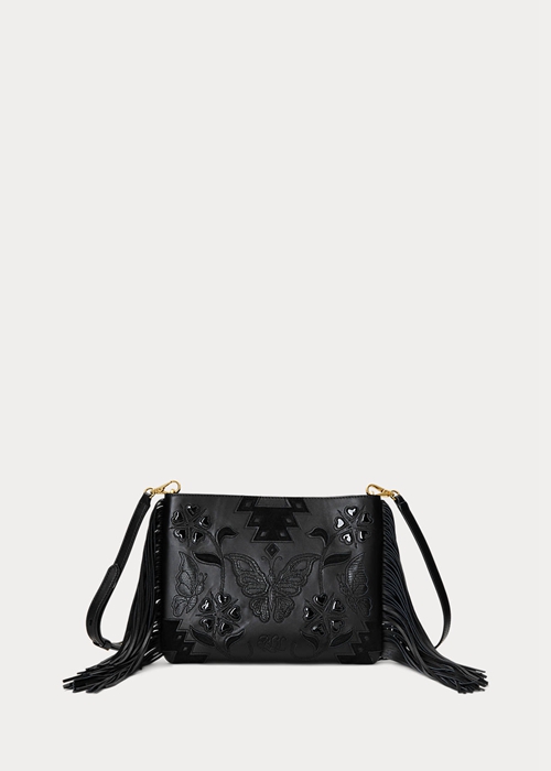 Black Ralph Lauren Leather Medium Elaina Women\'s Crossbody Bags | 2135-NLISX