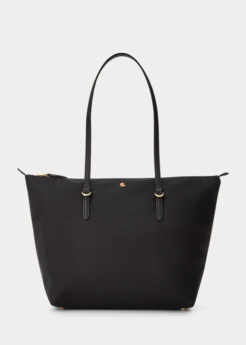 Black Ralph Lauren Nylon Small Women\'s Tote Bags | 1830-UPXAC
