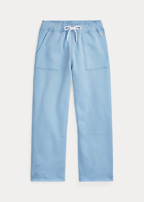 Blue Ralph Lauren Cutoff-Hem Fleece Women's Sweatpants | 7826-FEDWU