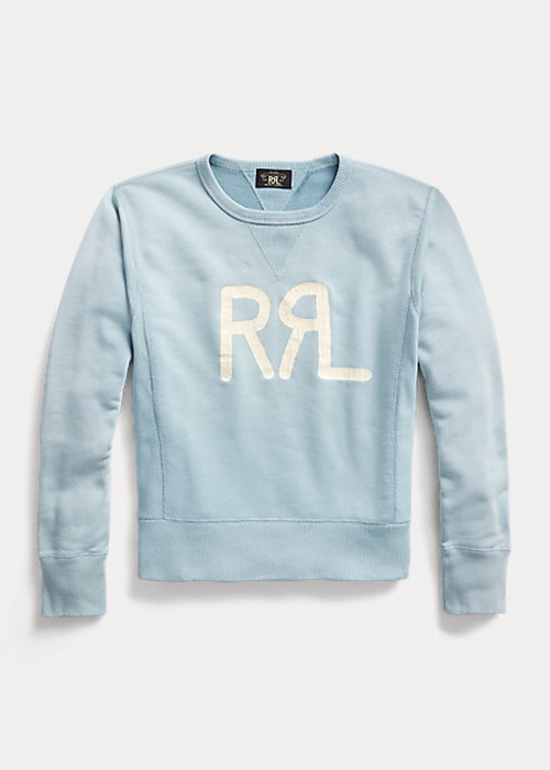 Blue Ralph Lauren Logo French Terry Crewneck Women\'s Sweatshirts | 3286-KDJUV