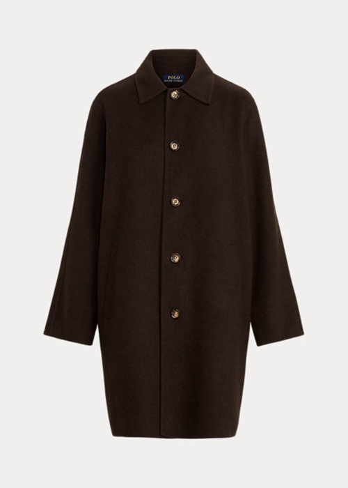 Brown Ralph Lauren Oversize Double-Face Car Women's Coats | 3475-VBCZD