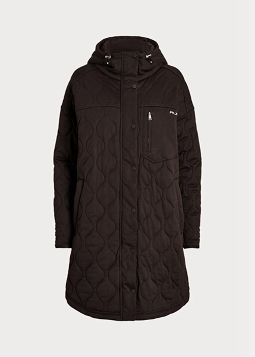Brown Ralph Lauren Oversize Quilted Hooded  Women's Coats | 2671-GIESK