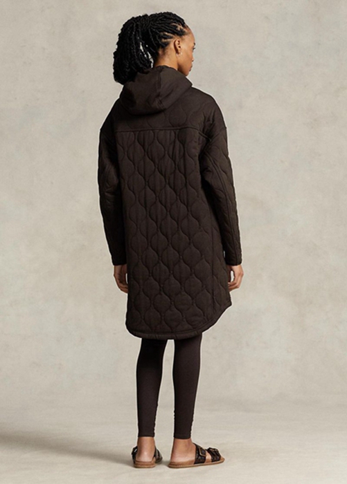 Brown Ralph Lauren Oversize Quilted Hooded  Women's Coats | 2671-GIESK