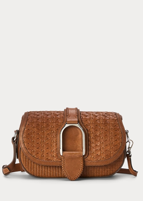Brown Ralph Lauren Woven Calfskin Welington Women\'s Crossbody Bags | 1246-XLUEJ