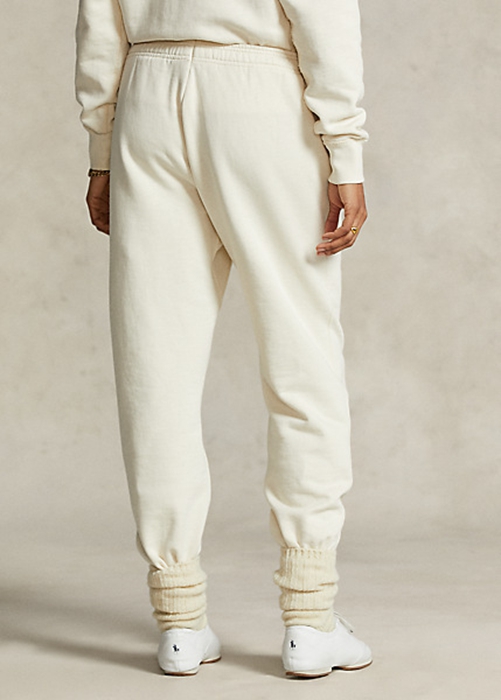 Cream Ralph Lauren The Spelman Collection Fleece Women's Sweatpants | 9175-ZOEWA