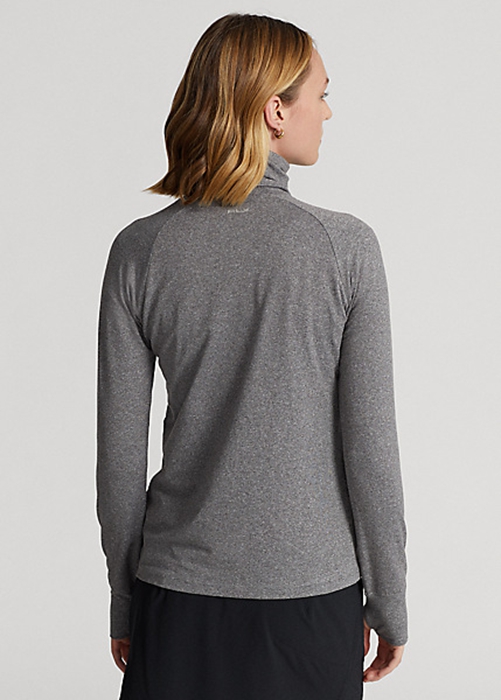 Dark Grey Ralph Lauren Funnelneck Jersey Pullover Women's Sweatshirts | 6257-RABZO