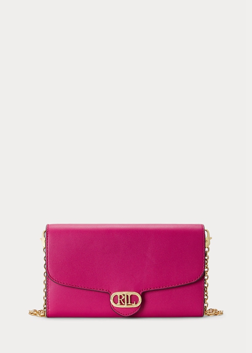 Fuschia Berry Ralph Lauren Leather Medium Adair Women\'s Crossbody Bags | 9106-DYOPK
