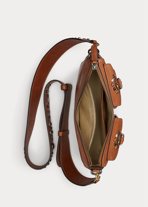 Lauren Tan Ralph Lauren Studded Leather Medium Noa Women's Crossbody Bags | 2861-WSZHE
