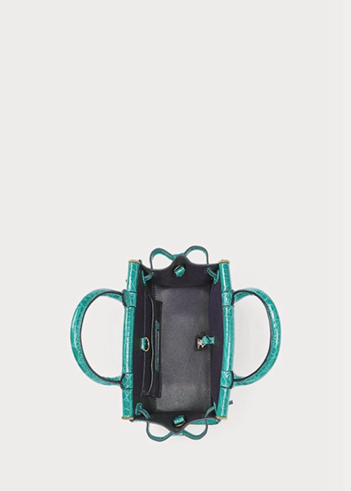 Mint Ralph Lauren Alligator Mini Rl50  Women's Handbag | 0632-GOLIE