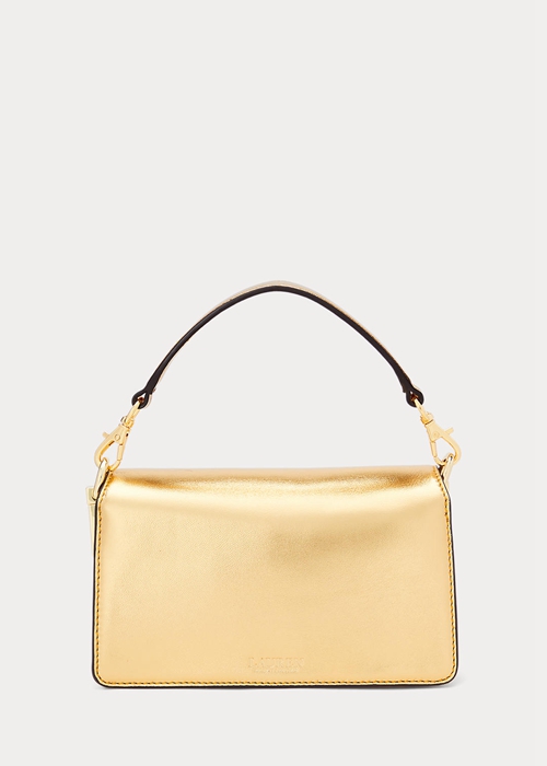 Modern Gold Ralph Lauren Leather Small Tayler Women's Crossbody Bags | 4215-YJXFI
