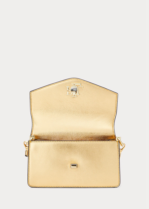 Modern Gold Ralph Lauren Leather Small Tayler Women's Crossbody Bags | 4215-YJXFI