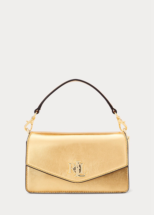 Modern Gold Ralph Lauren Leather Small Tayler Women\'s Crossbody Bags | 4215-YJXFI