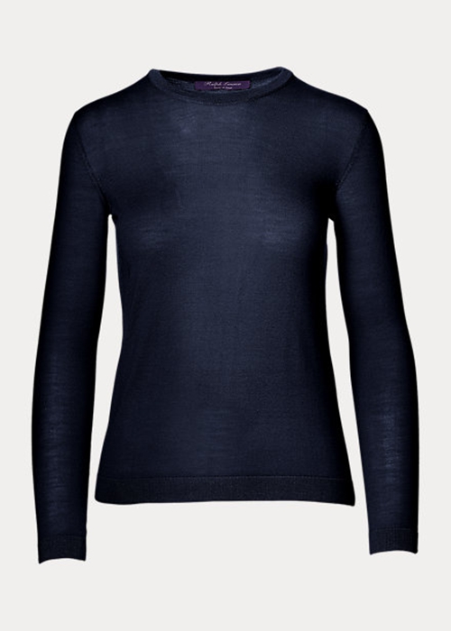 Navy Ralph Lauren Cashmere Crewneck Women's Sweaters | 7490-ZPDAX