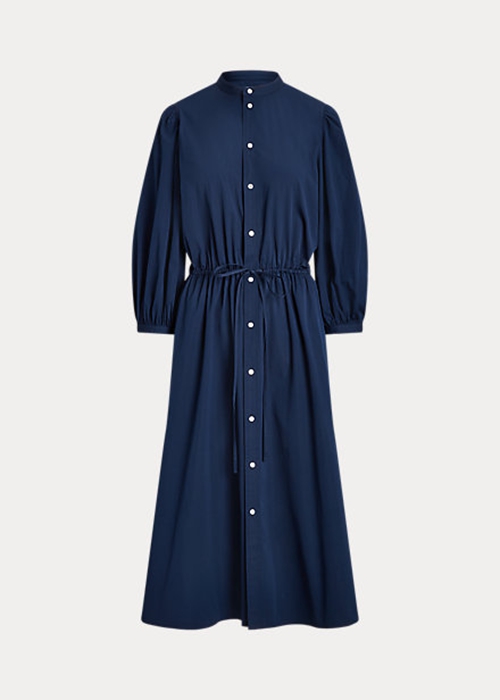 Navy Ralph Lauren Cotton Broadcloth Women's Dress | 1987-TKPXQ