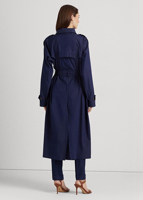 Navy Ralph Lauren Cotton-blend Twill  Women's Coats | 7698-PAJIK