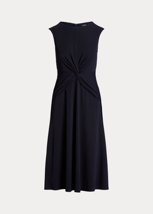 Navy Ralph Lauren Twist-Front Jersey Women's Dress | 7423-FWBNX