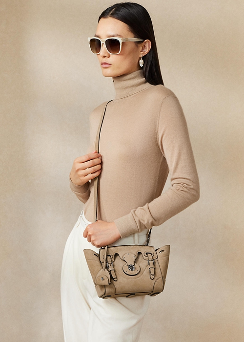 Pale Honey Ralph Lauren Calf-Suede Soft Ricky 18 Women's Handbag | 1350-KLCEY