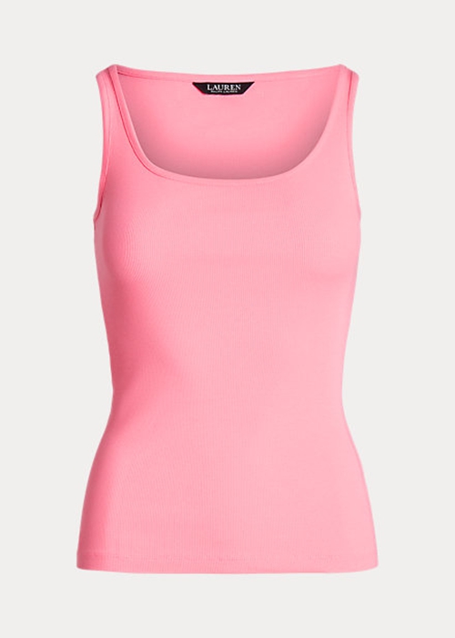 Pink Ralph Lauren Cotton-Blend Women's Tanks | 9754-OIVKY