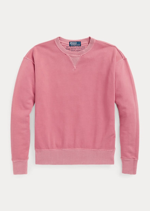 Pink Ralph Lauren Organic Cotton Crewneck Women's Sweatshirts | 6710-ZKEAY
