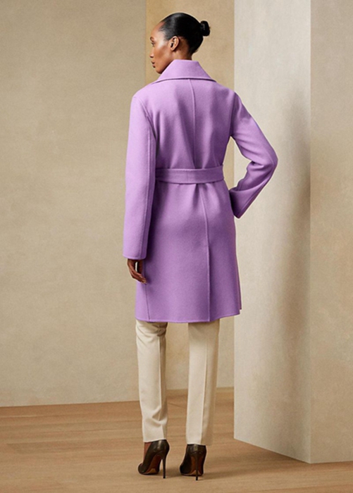 Purple Ralph Lauren Cameo Wool-cashmere Wrap  Women's Coats | 6981-PARVK
