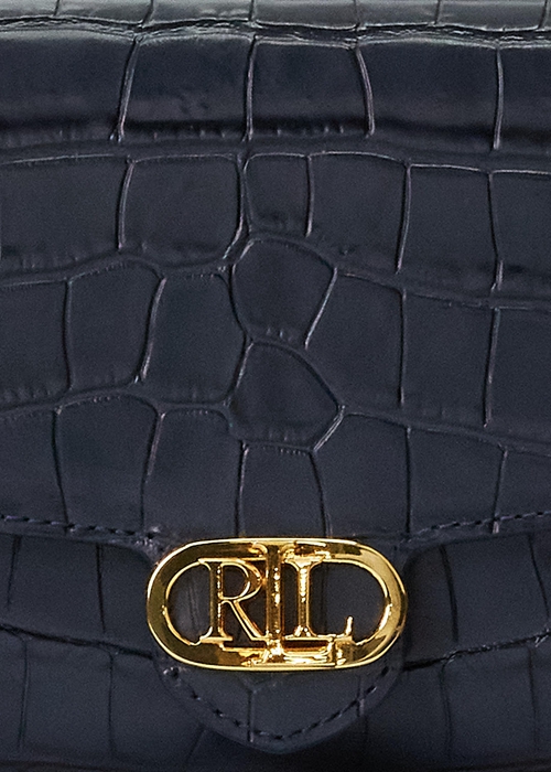 Refined Navy Ralph Lauren Embossed Leather Medium Adair Women's Crossbody Bags | 5432-AQIDS