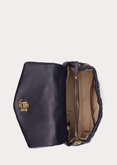 Refined Navy Ralph Lauren Quilted Leather Medium Farrah Women's Satchel Bags | 2456-HOISK