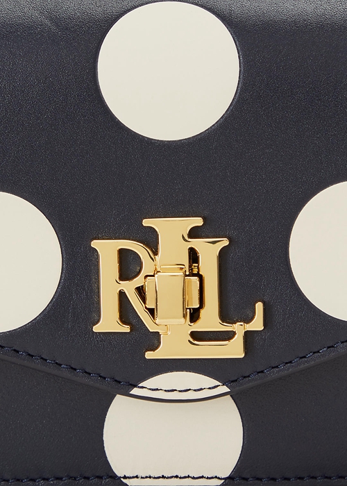 Refined Navy/Vanilla Ralph Lauren Polka-Dot Small Tayler Women's Crossbody Bags | 9148-VTCKW