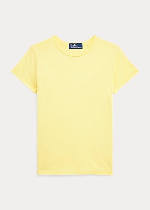 Yellow Ralph Lauren Organic Cotton Crewneck Women's T Shirts | 2719-UCPQY