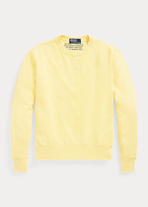 Yellow Ralph Lauren Organic Cotton Crewneck Women's Sweatshirts | 4567-IWURS