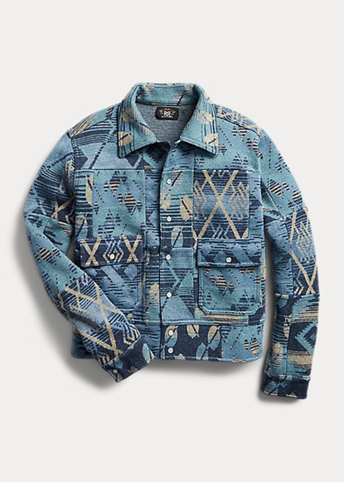 Blue Ralph Lauren Patchwork Sweater Women's Jackets | 0597-VJOEF