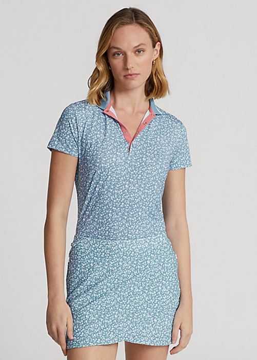 Blue Ralph Lauren Tailored Fit Floral Jersey Women's Shirts | 2518-QPCNM