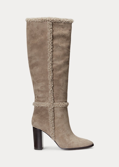 Grey Ralph Lauren Aubri Suede Women's Boots | 3095-PCRHL