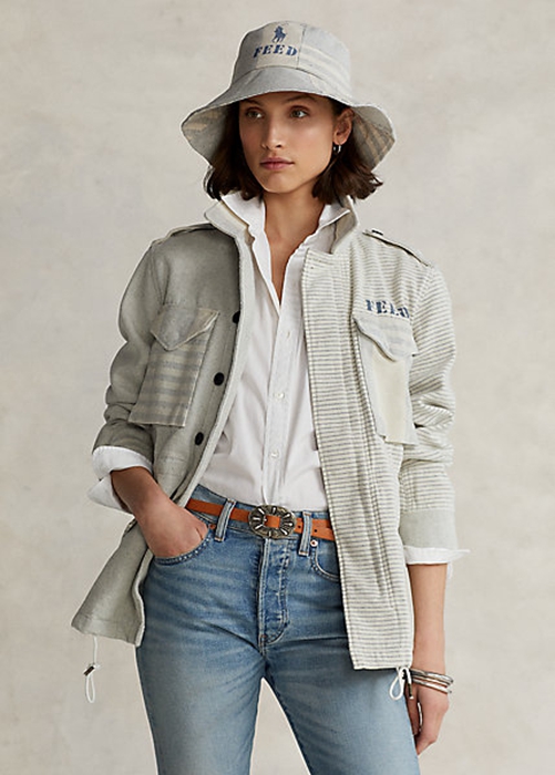 Grey Ralph Lauren Polo x FEED Field Women's Jackets | 4812-CLGPB