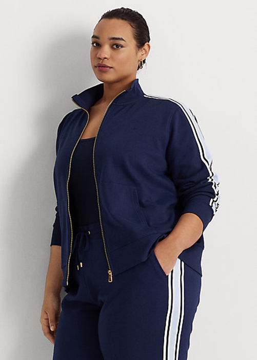 Navy Ralph Lauren French Terry Full-Zip Women's Jackets | 3958-DTLFE