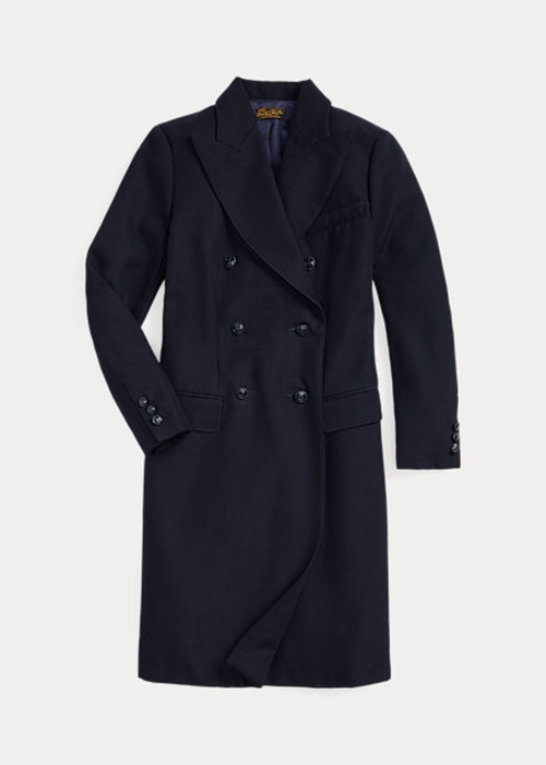 Navy Ralph Lauren Wool Serge Women's Jackets | 3095-NVADR