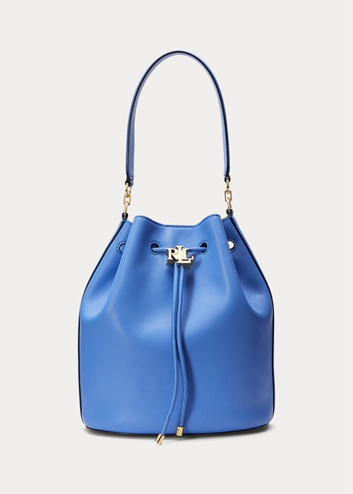 New England Blue Ralph Lauren Leather Large Andie Women's Handbag | 5423-WLQIU
