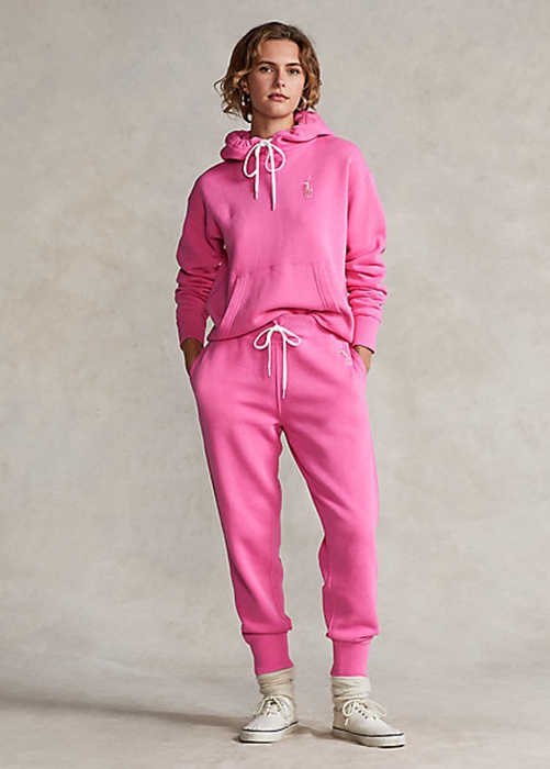 Pink Ralph Lauren Pink Pony Fleece Women's Sweatpants | 0597-QIKFB