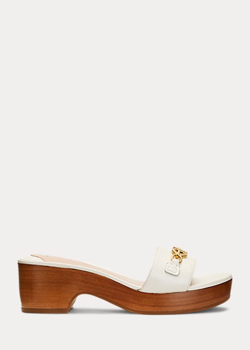 White Ralph Lauren Roxanne Nappa Leather Women's Sandals | 9250-JGPSL