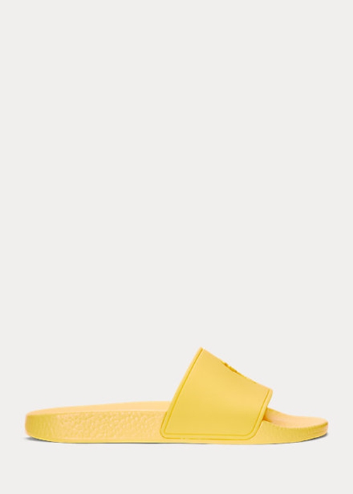 Yellow Ralph Lauren Big Pony Women's Slippers | 4105-CXBEI